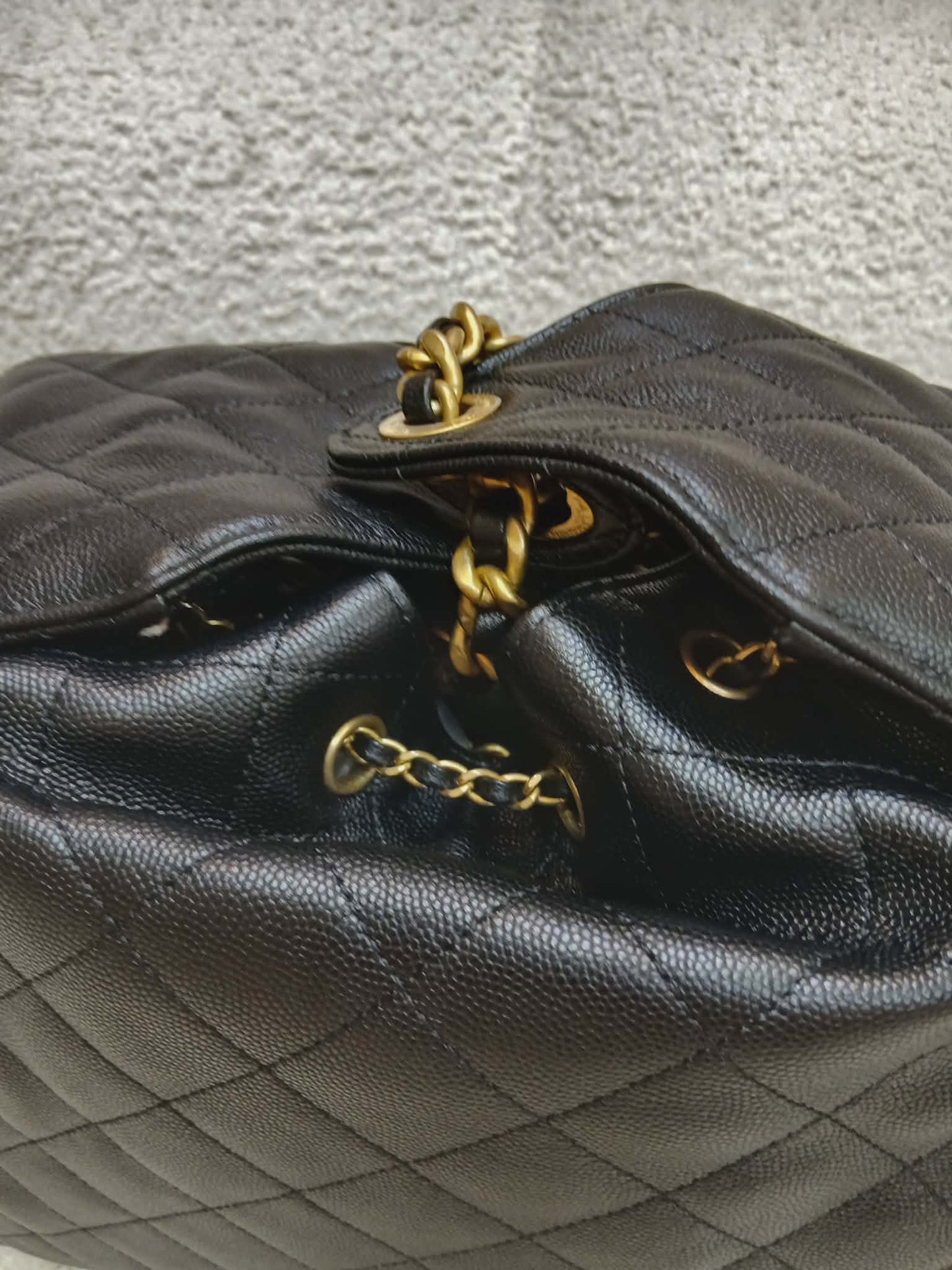 Chanel 25 Black Caviar Microchipped Fullset