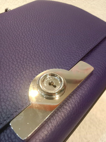 Moynat Rejane Purple Leather Bag