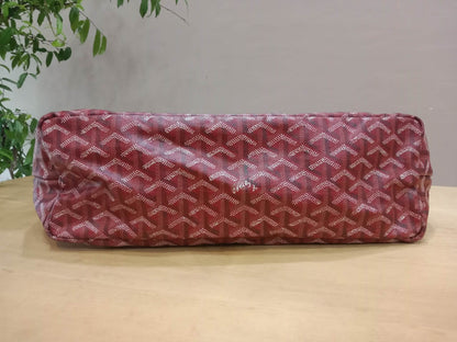 Goyard Boheme Hobo Bag Red Monogram Canvas Fidji Chevron Print