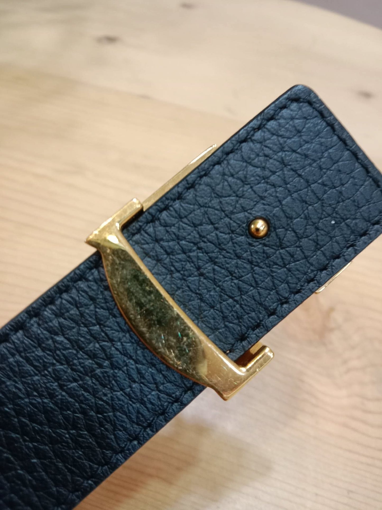 Louis Vuitton Taurillion Calfskin 30mm Reversible Belt Brown/Black