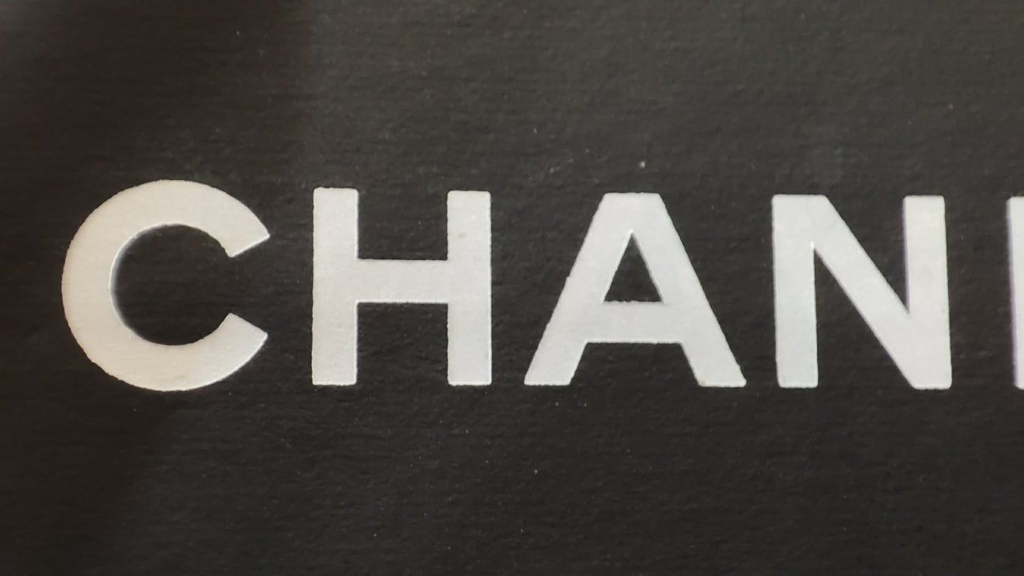 Chanel 22C Heart Pearly White CC Logo Dangling Earrings
