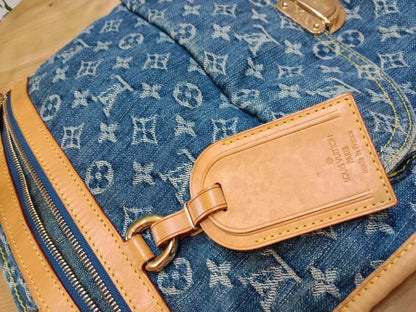 Louis Vuitton Monogram Denim Sac Plat Blue