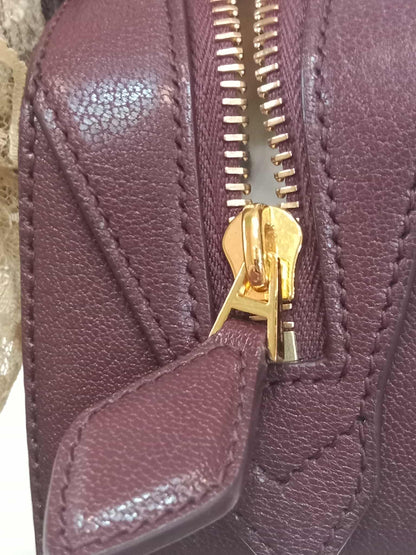 Alaia Le Teckel Suede Bag Burgundy
