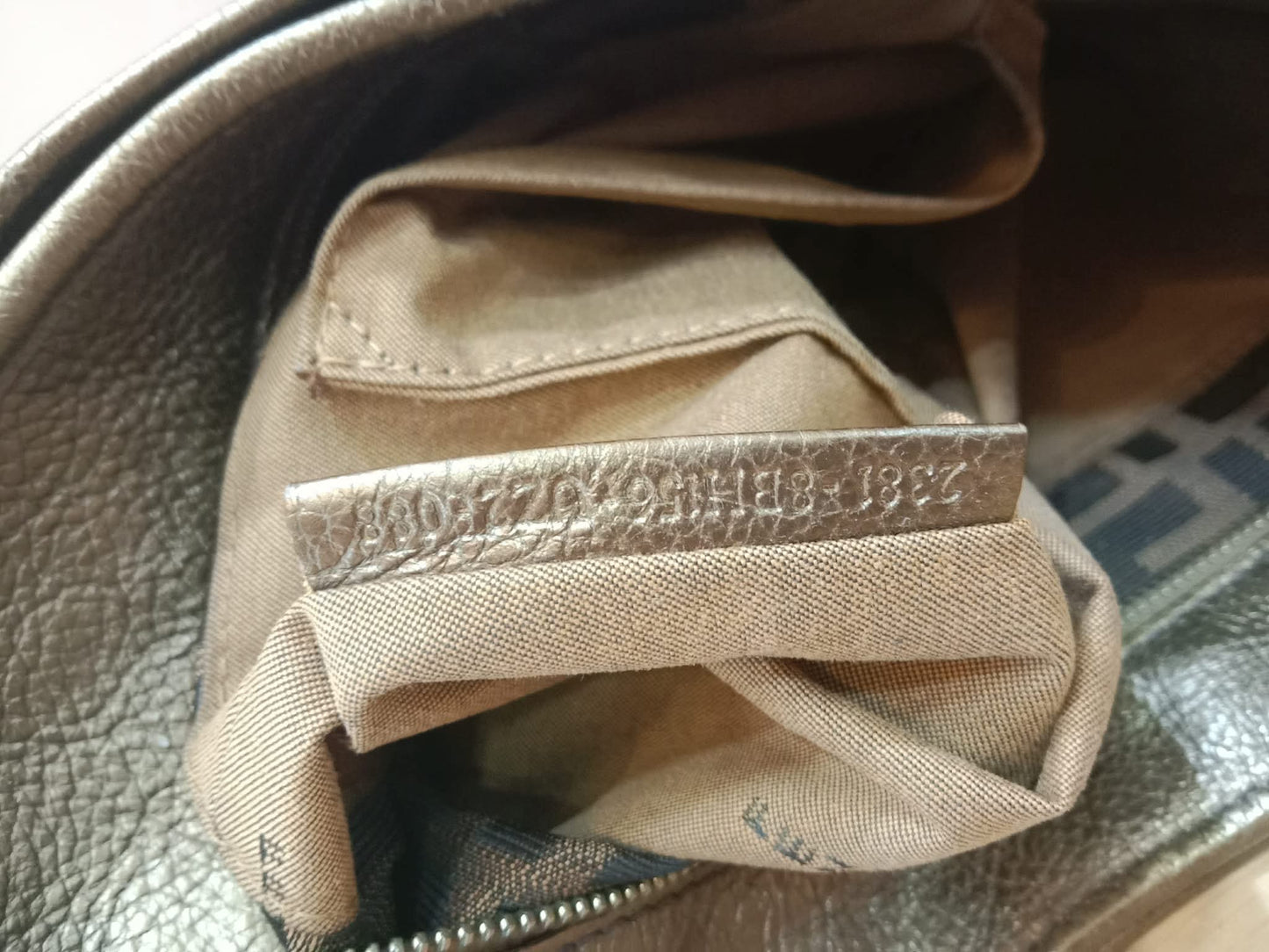 Fendi Zucca Canvas Trim Chef Shopper Tote Bag Brown