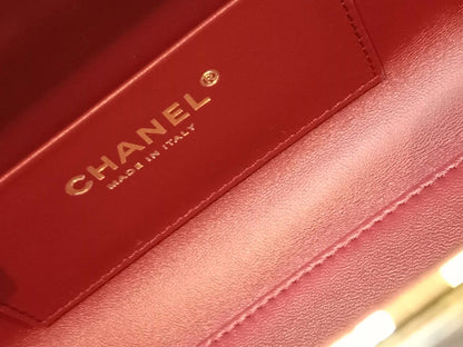 Chanel Crocodile Embossed Calfskin Clutch with Leather Strap Microchipped