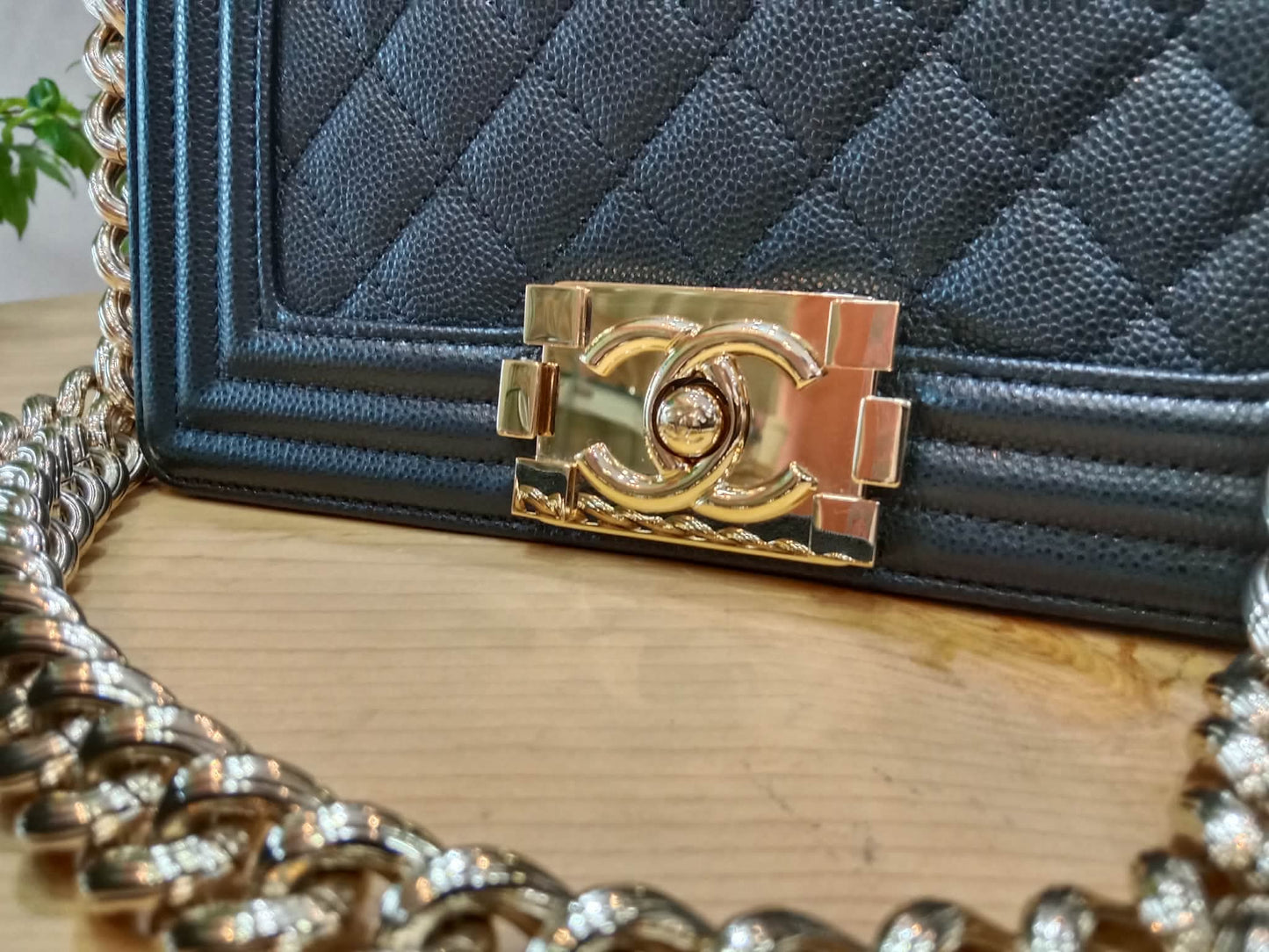 Chanel Le Boy Flap Caviar Small Black Series 23