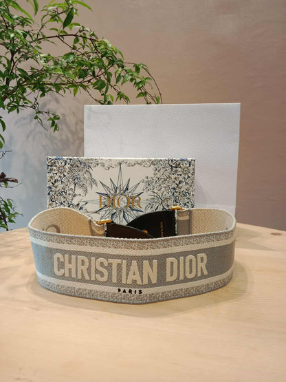 Dior Embroidered Logo Shoulder Strap