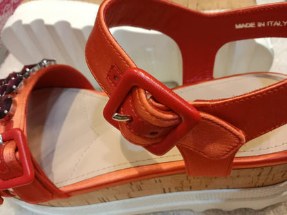 Miu Miu Platform Sandals Orange Size 36.5