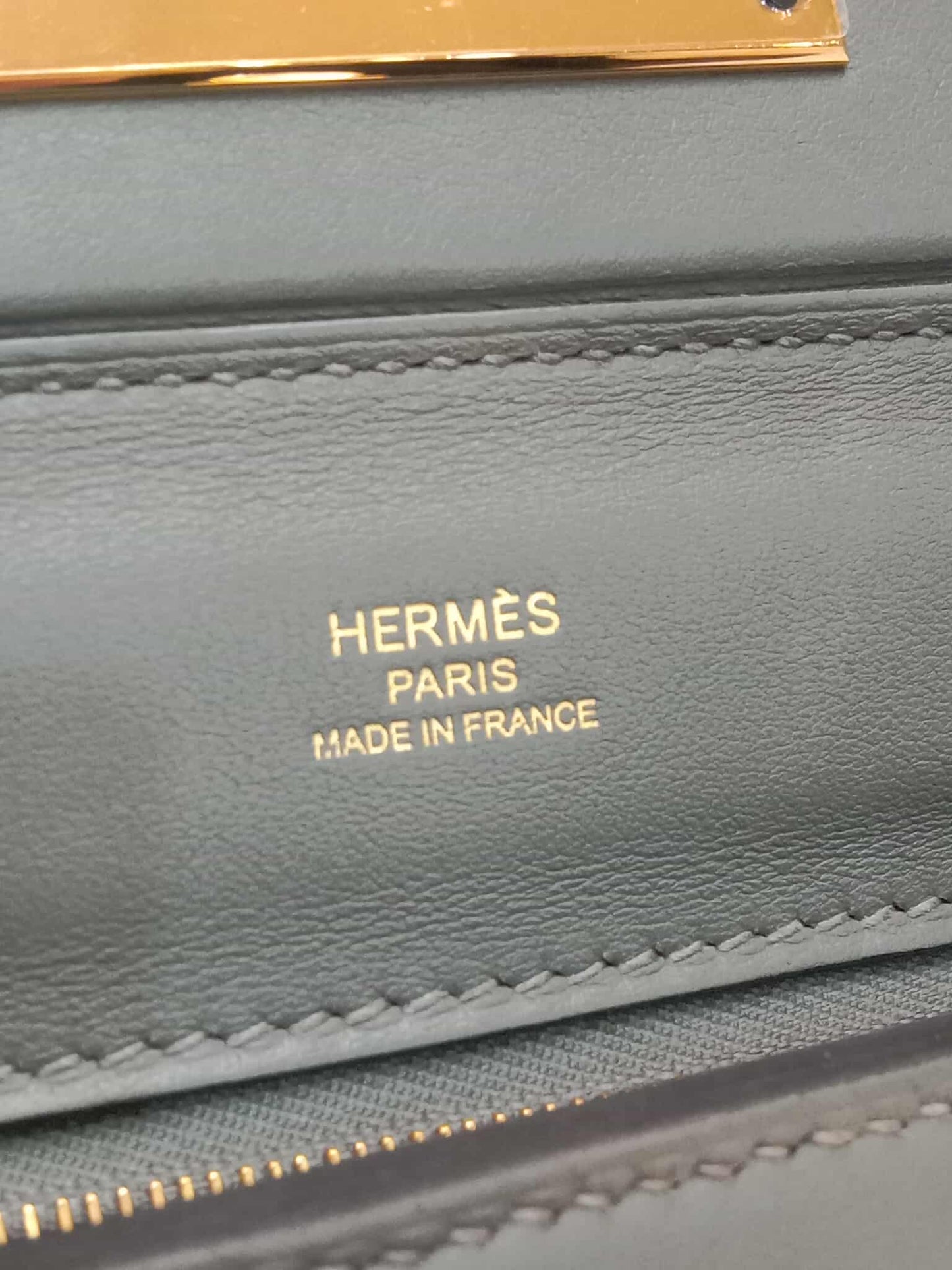 Hermes Mini 24/24 Gris Meyer Evercolor Stamp U 2022