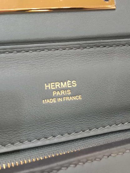 Hermes Mini 24/24 Gris Meyer Evercolor Stamp U 2022