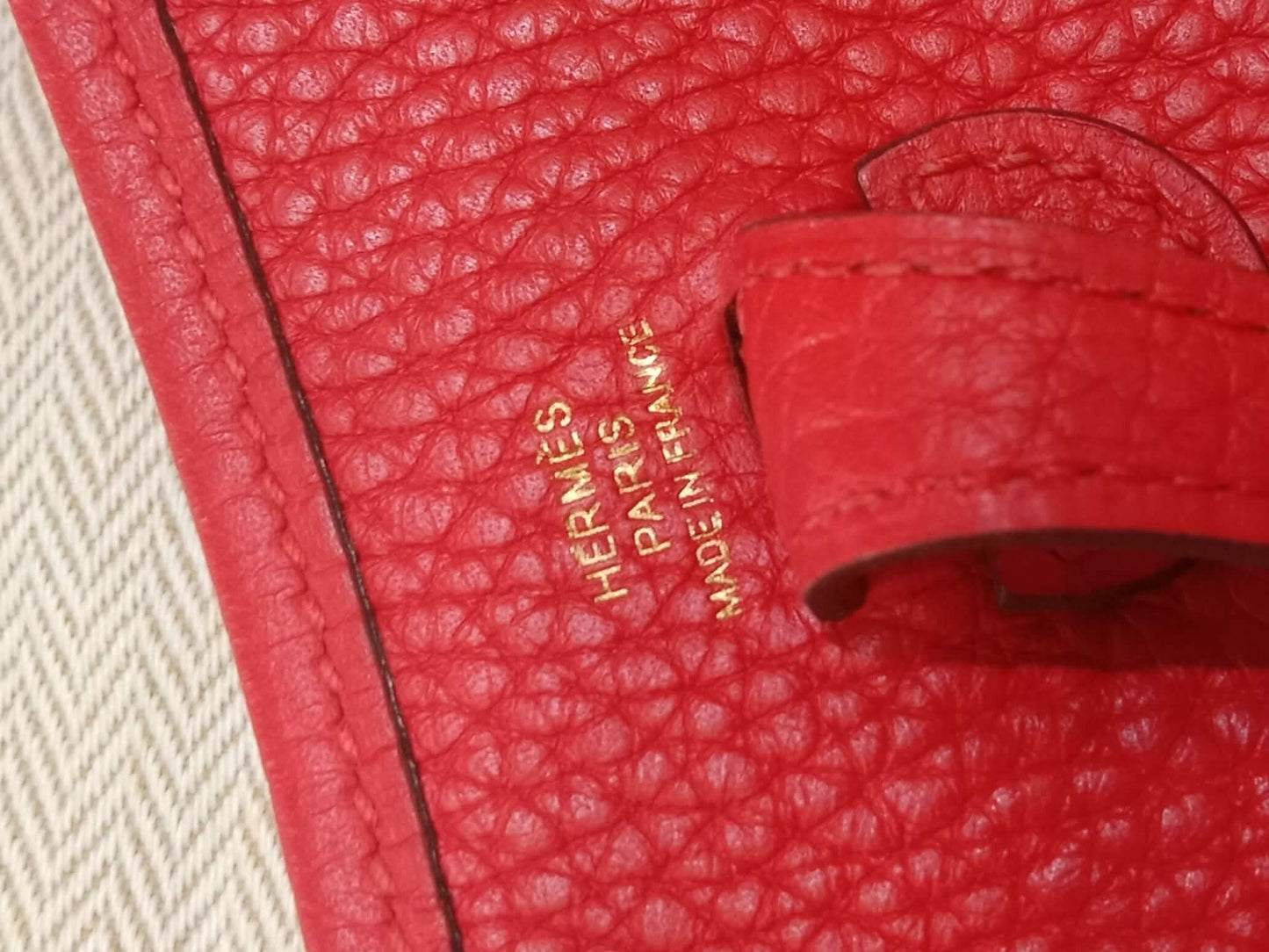 Hermes MIni Evelyne Orange Clemence Stamp Y 2020