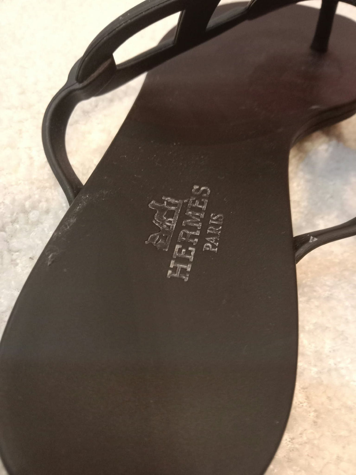 Hermes Egerie Sandals Black Size 35