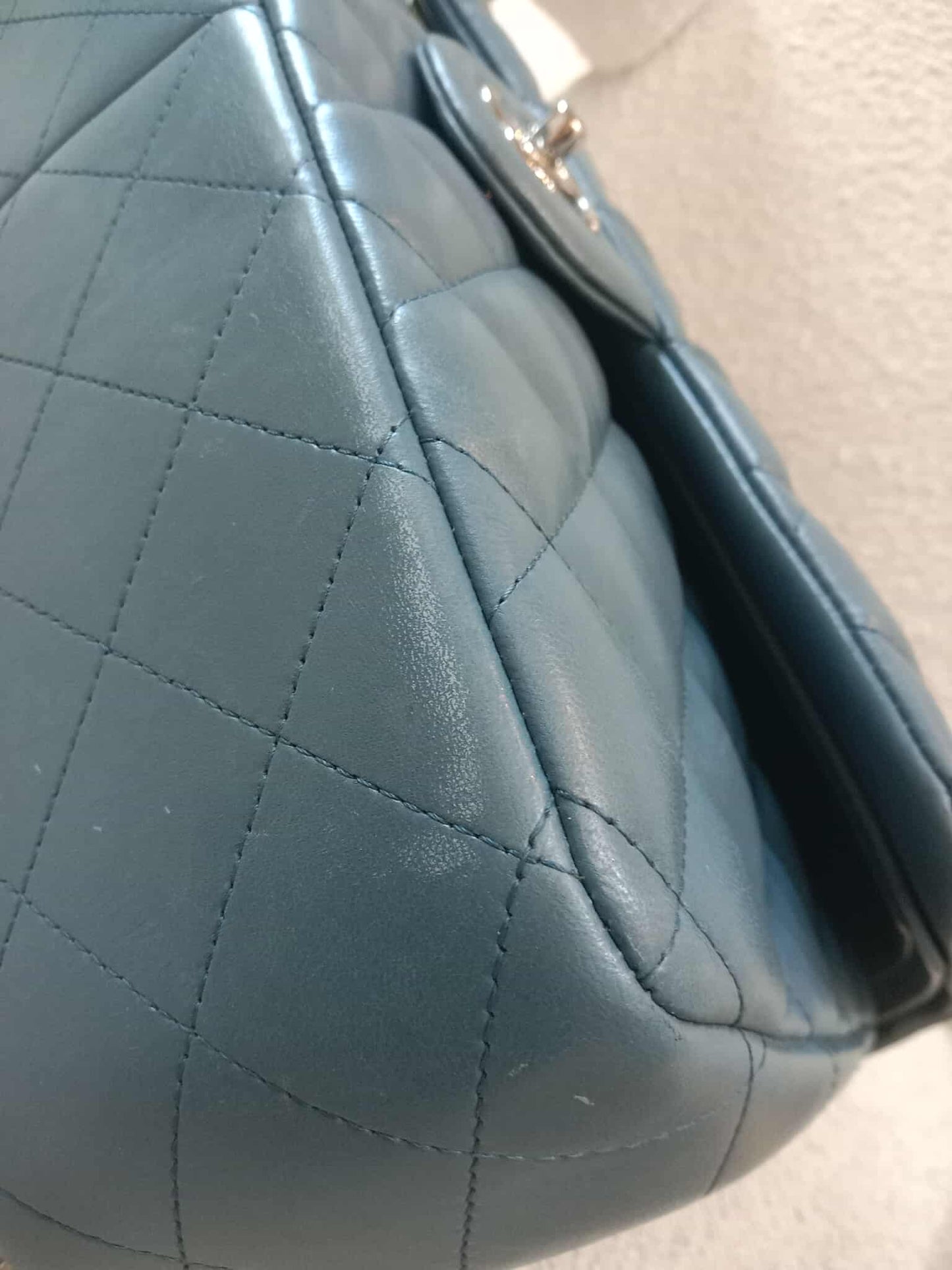 Chanel Jumbo Double Flap Lambskin Blue Series16