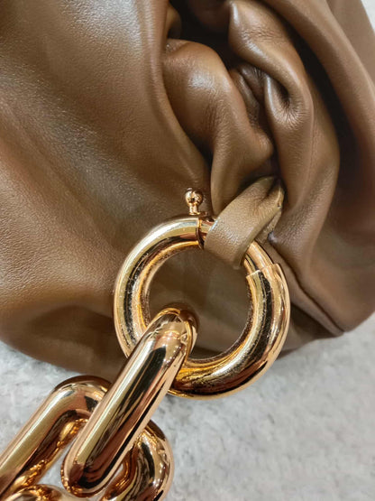 Bottega Veneta Chain Pouch Brown