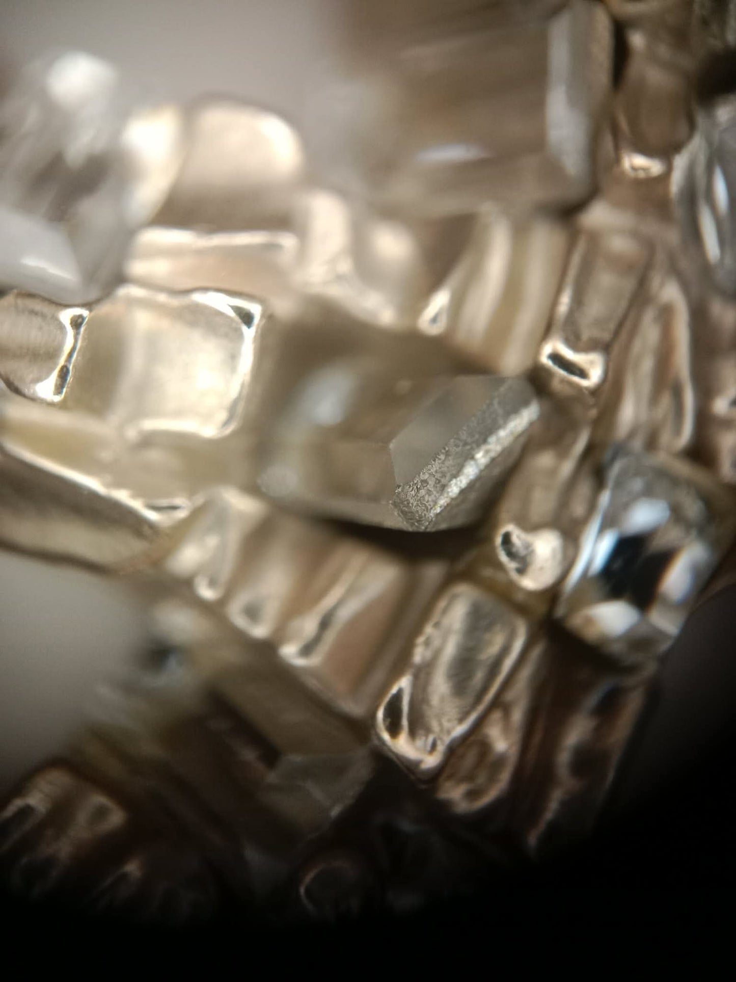 Chanel Crystal CC Pendant Crystal Necklace Silver