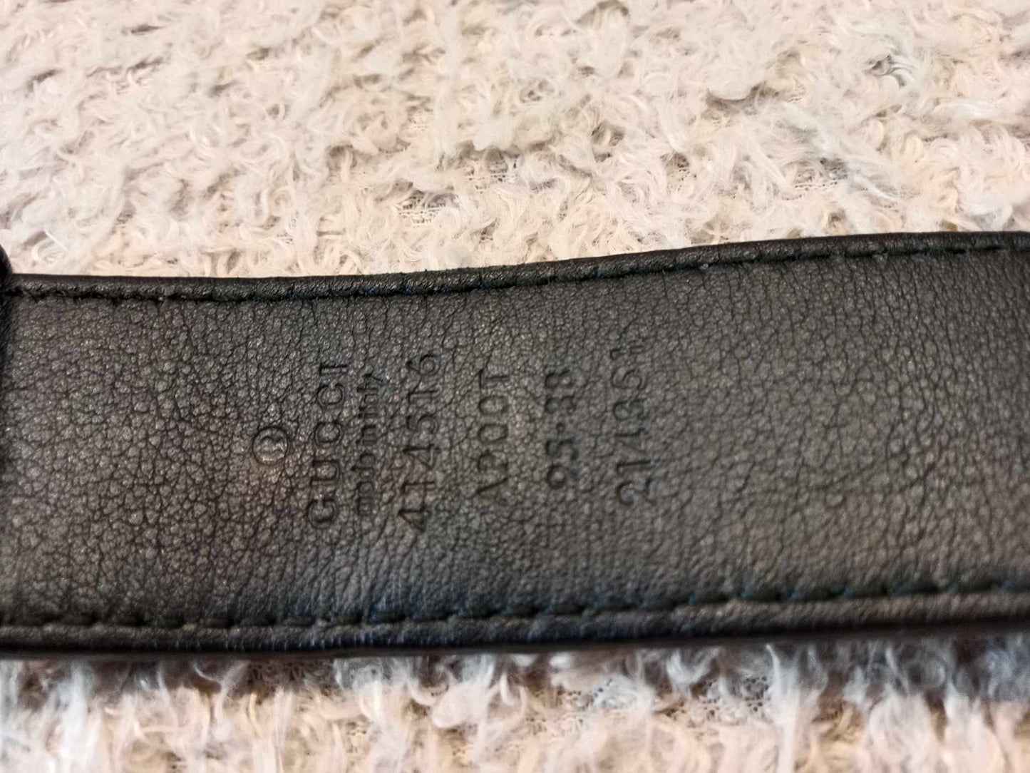 Gucci Black Leather Belt