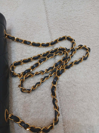 Chanel Diana Single Flap Quilted Lambskin Black Small Series 3