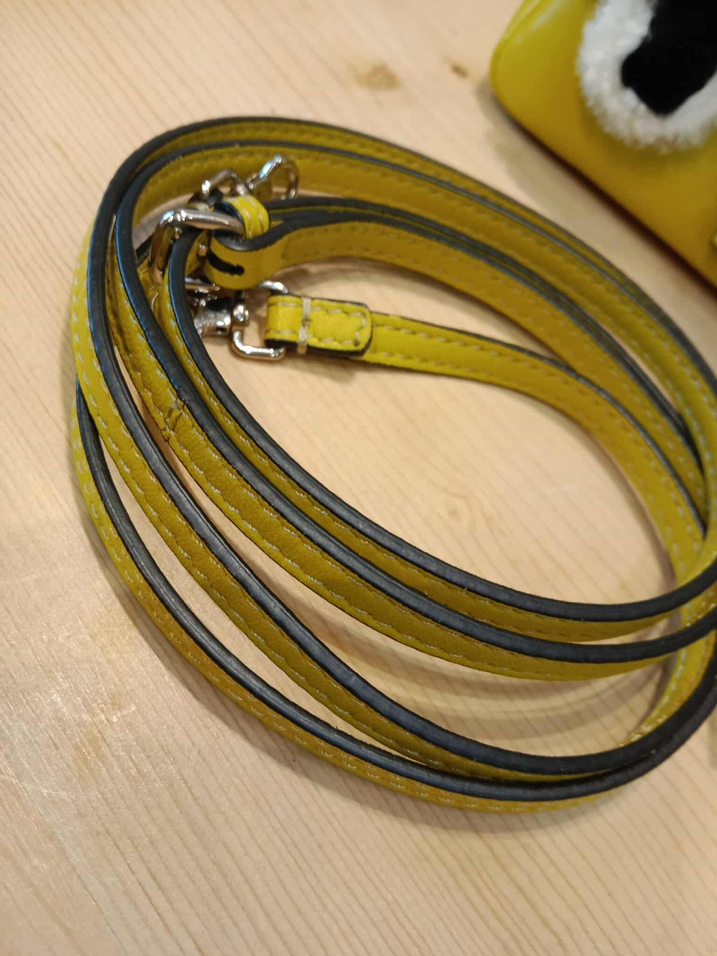 Fendi Monster Baguette Leather and Fur Micro