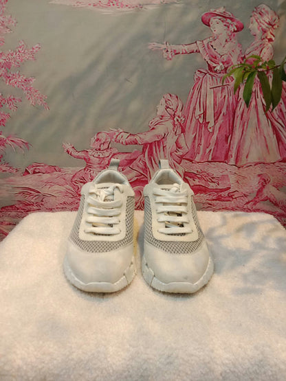 Hermes Bouncing Sneakers Gris Lulea/Blanc Colorway Size 36