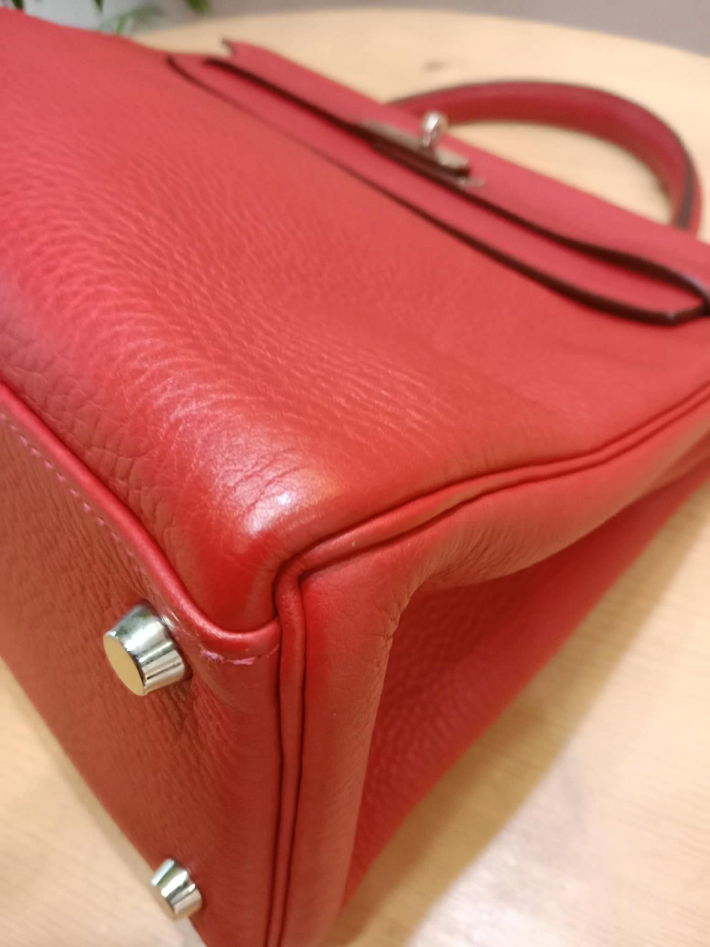 Hermes Kelly 32 Rouge Casaque Togo Stamp I Square 2005