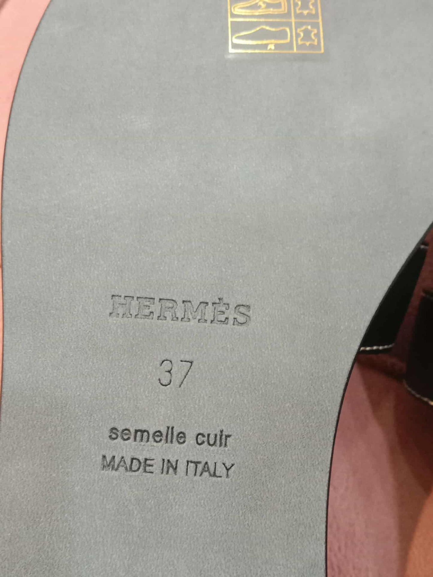 Hermes Oran Noir Size 37 Brandnew