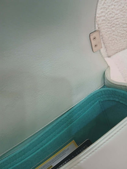 Chanel Leboy Chevron Iridescent Green Old Medium Series 25