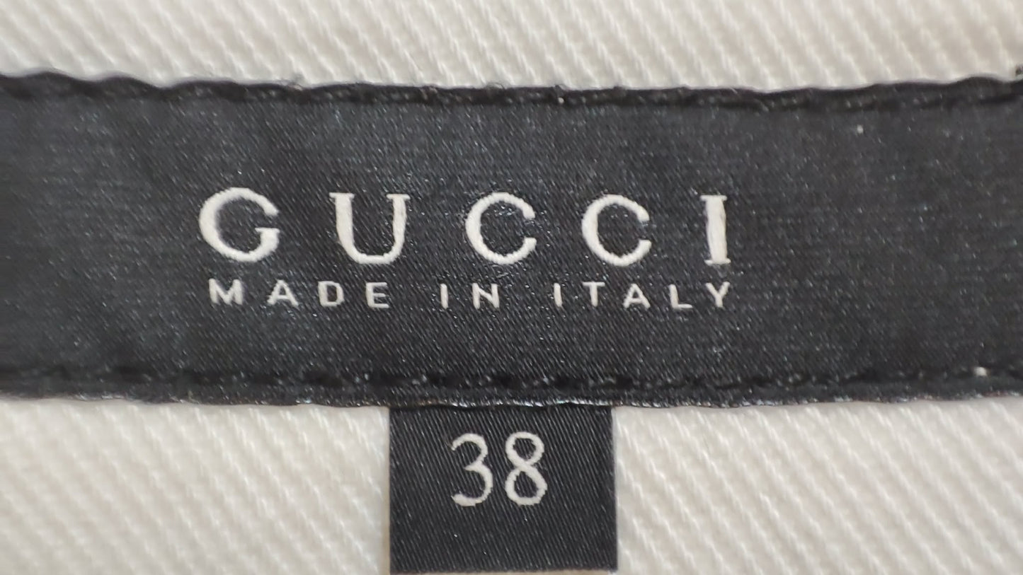 Gucci Denim White Pants Size 38
