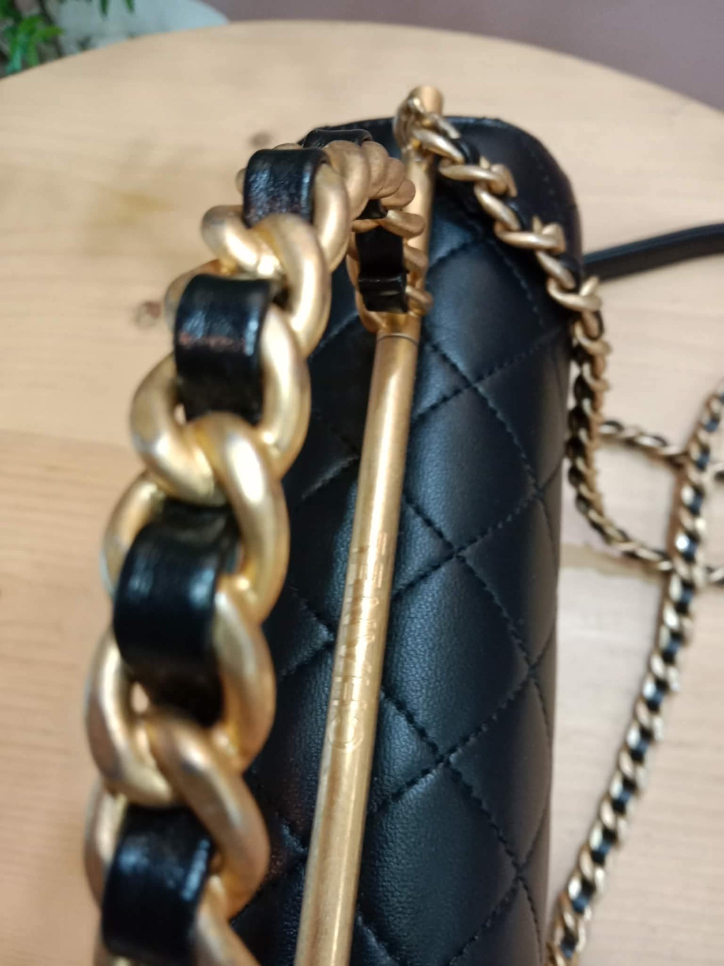 Chanel La Parisienne Quilted Lambskin Tophandle Bag Black Series 30