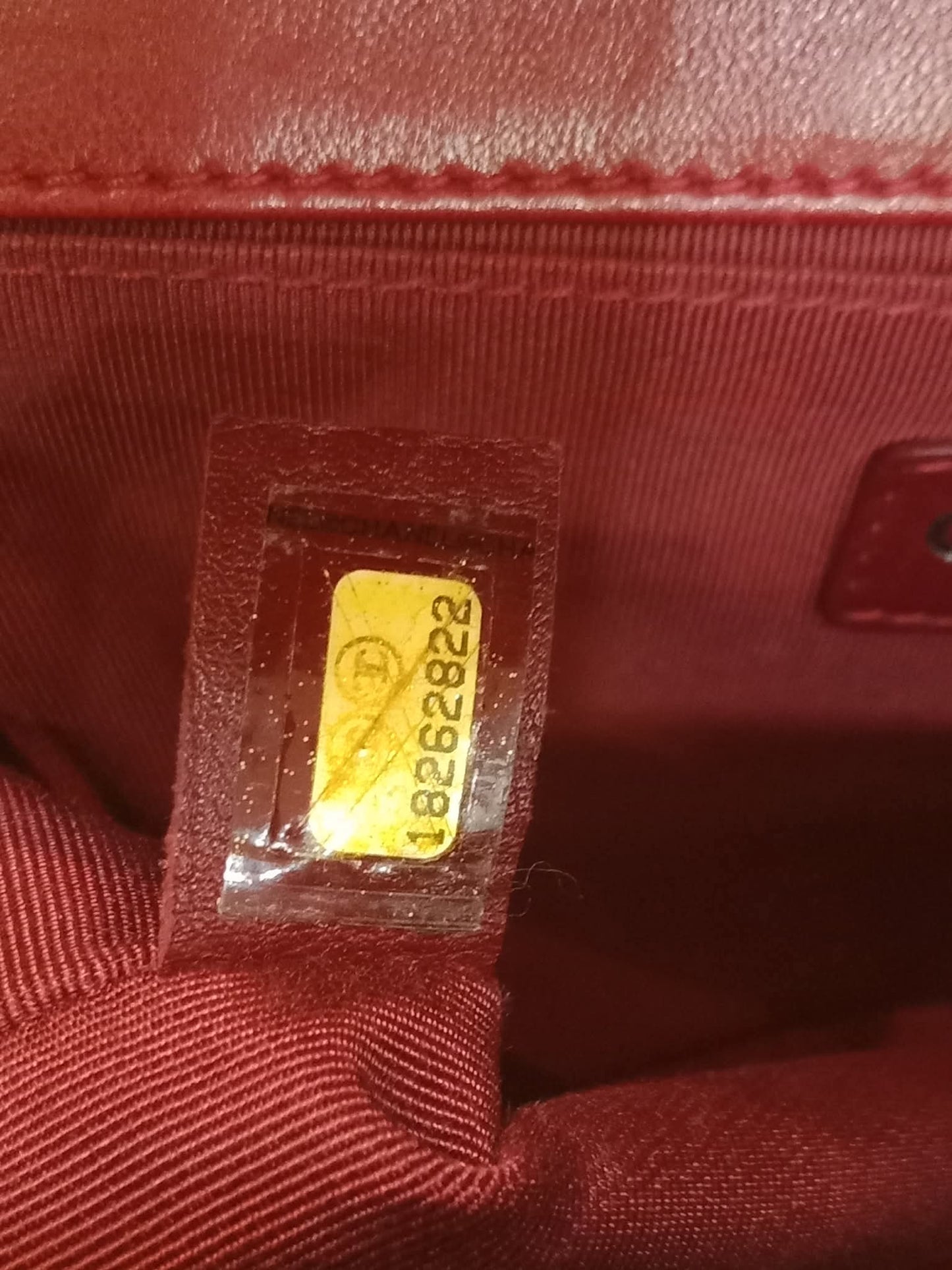 Chanel Le Boy Bag Red Lambskin Medium Series 18