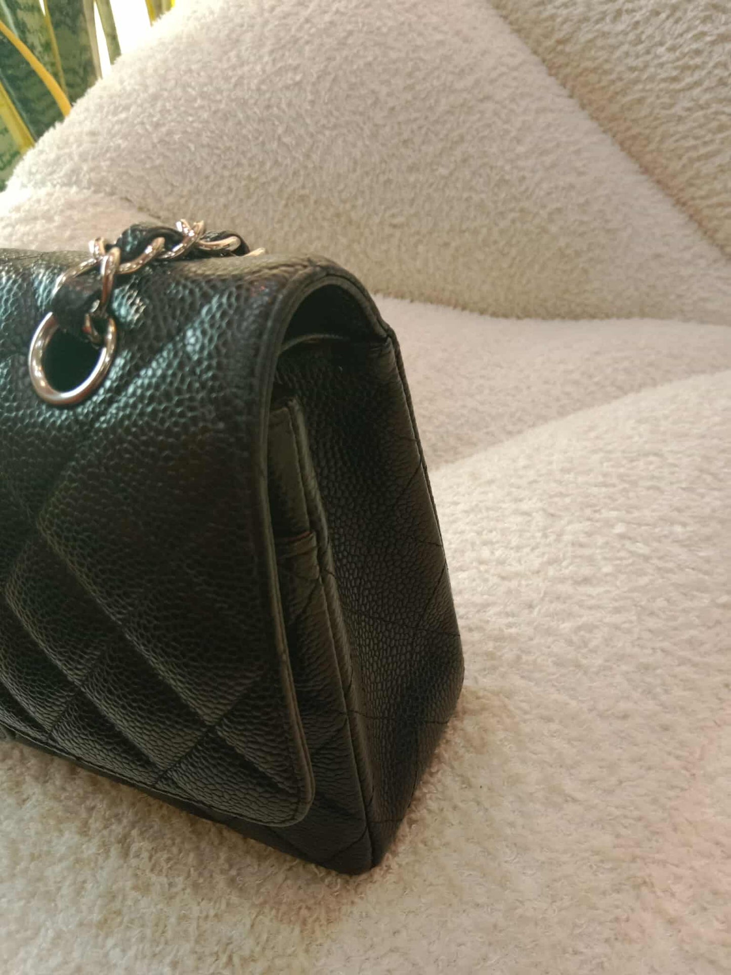 Chanel Classic Double Flap Medium Black Caviar Series 19