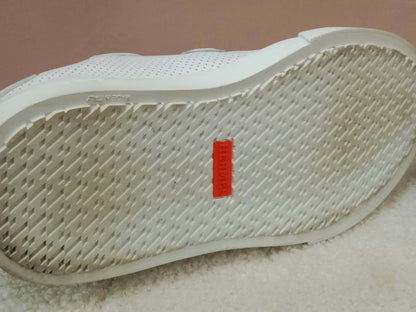 Hermes Day White Kelly Sneakers Rose Gold Buckle Size 35