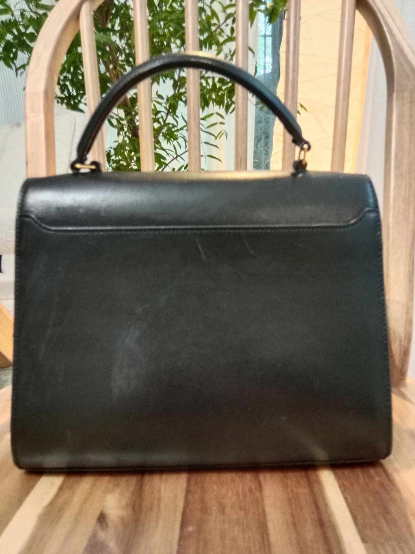 YSL Smooth Calfskin Cassandra Tophandle Bag Black Medium