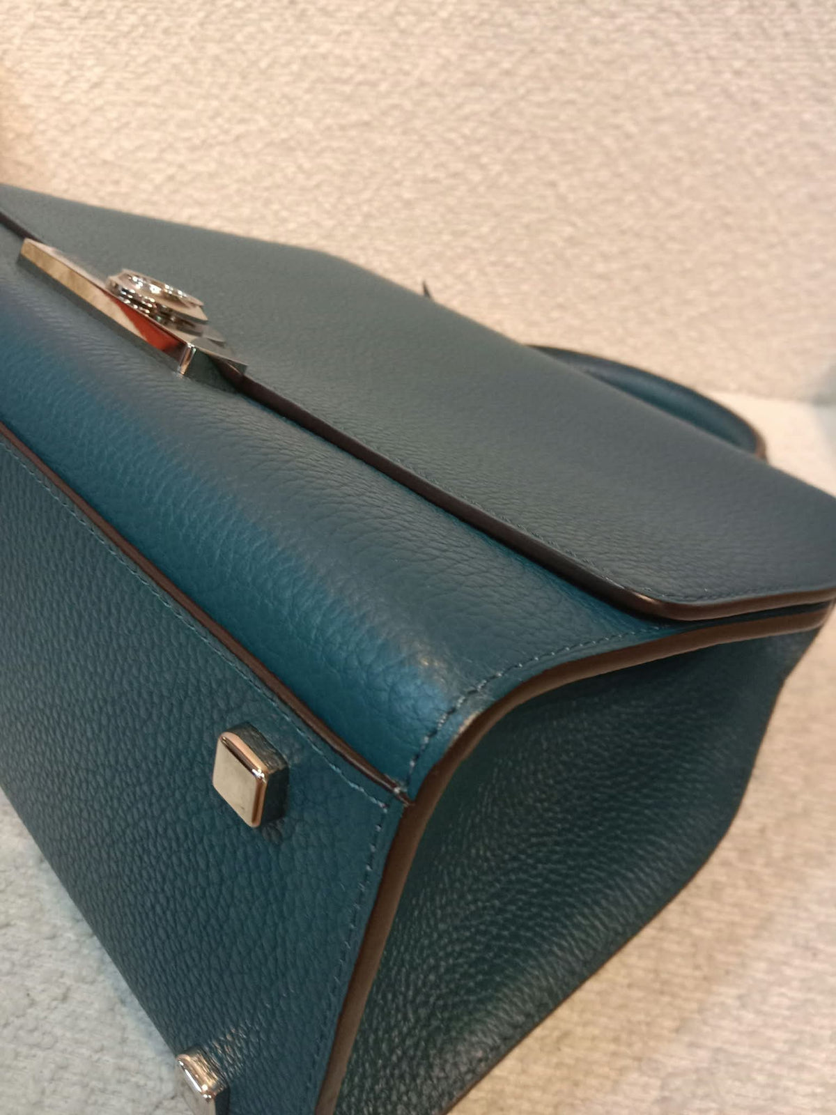 Moynat Rejane Blue Leather Bag