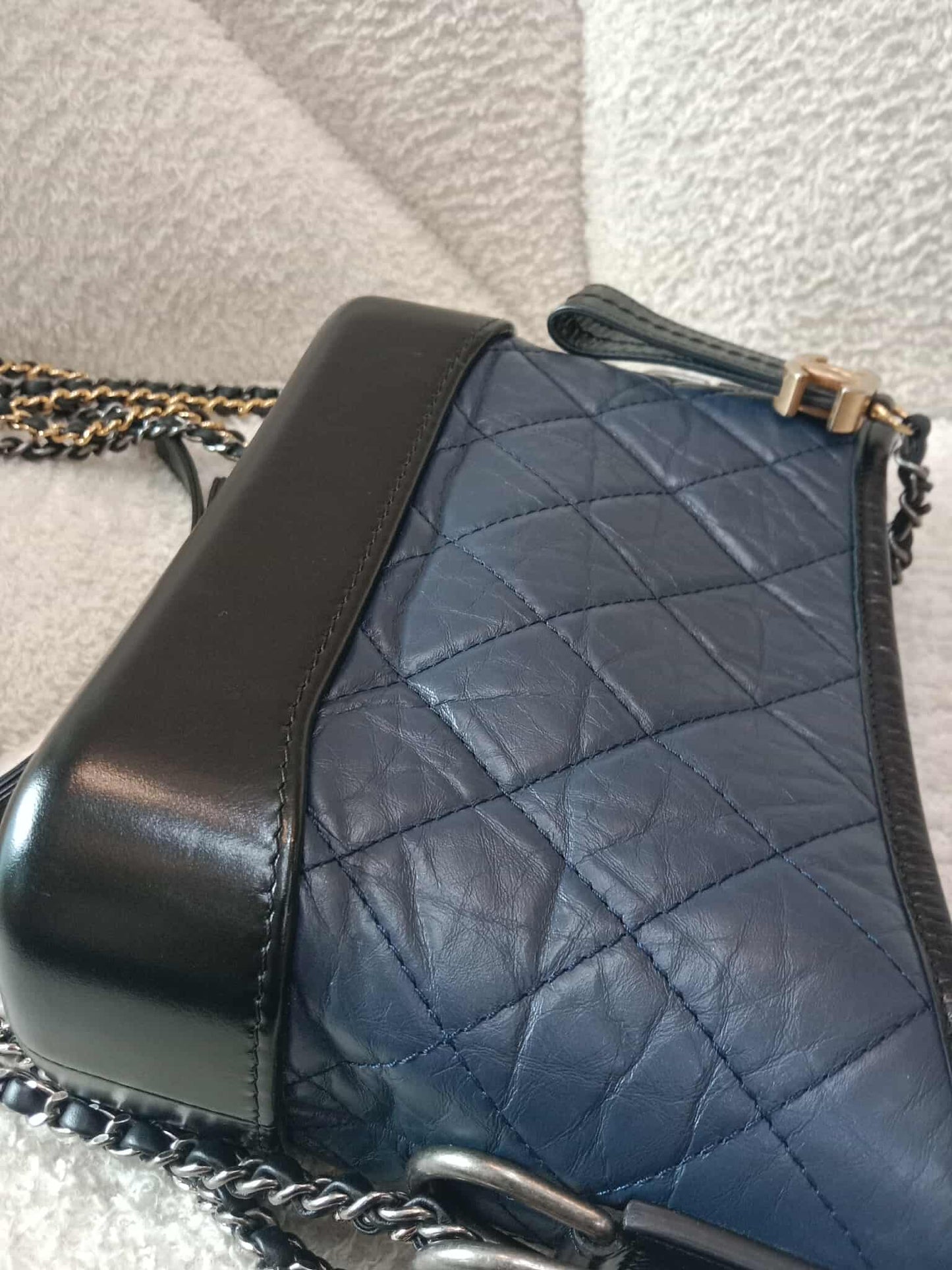 Chanel Gabrielle Hobo Bag Bicolor Blue/Black Series 29