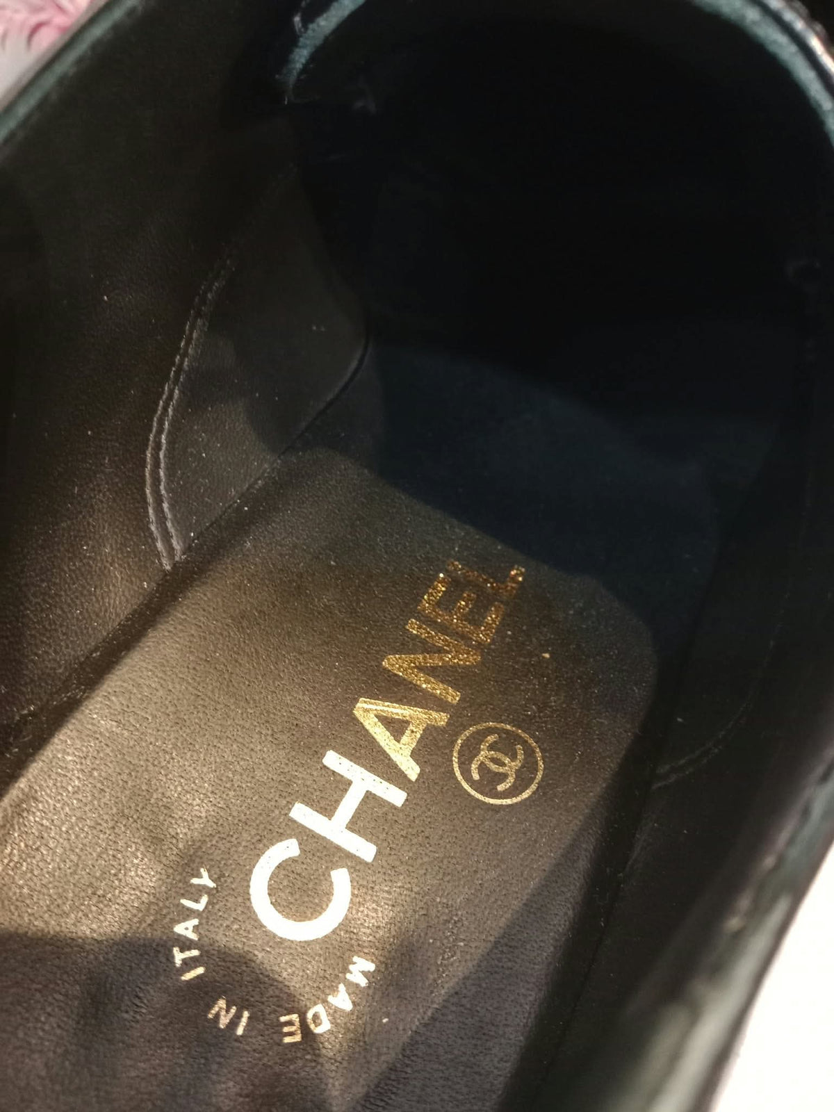 Chanel Ankle-Strap Tiered Bow CC Logo Sandals Black Size 37 1/2