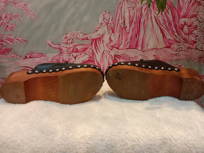Fendi Spiked Monster Clogs Black SHW Size 36