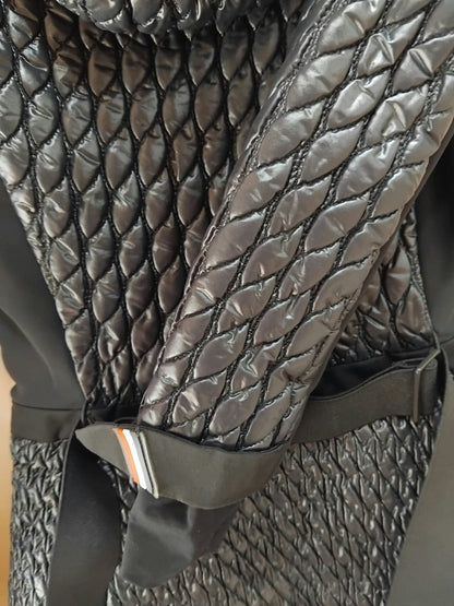 Moncler Grenoble "Cailly" Quilted Hooded Jacket in Black