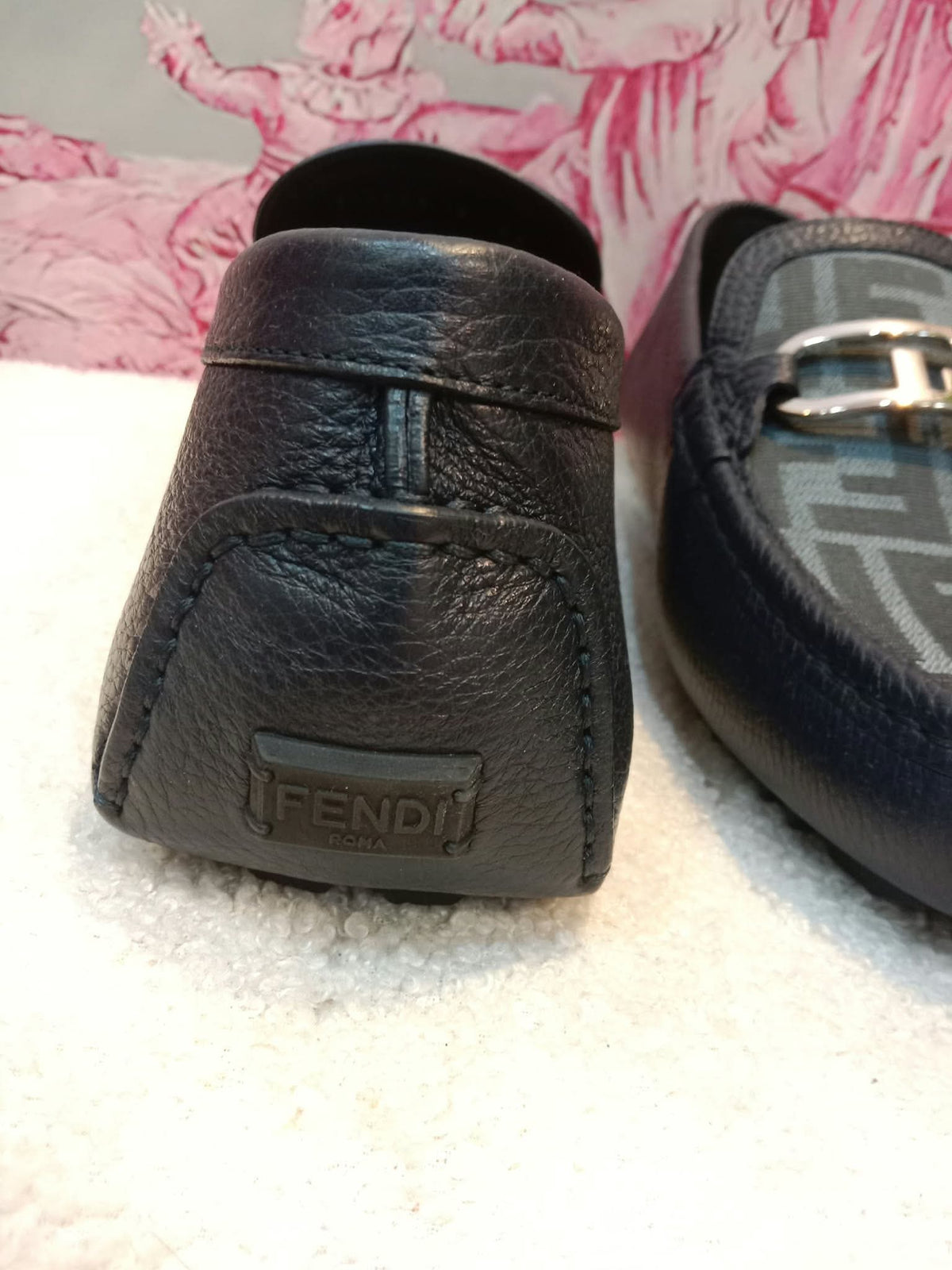 Fendi O'Clock Driving Loafers Black Size 9