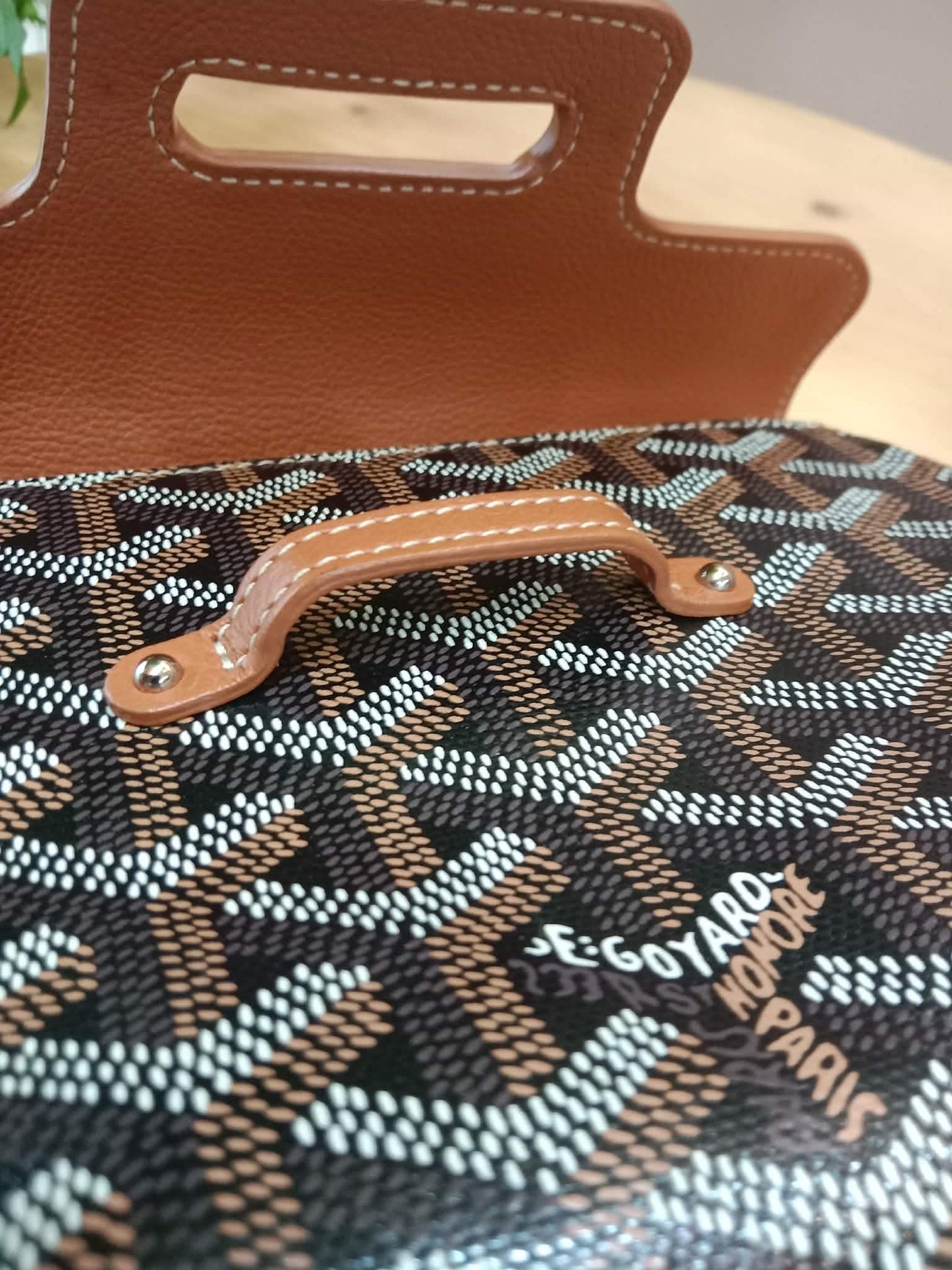 Goyard Saigon Souple Mini Tophandle Bag Bag Black/Tan