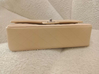 Chanel Classic Double Flap Medium Beige Caviar Series 14
