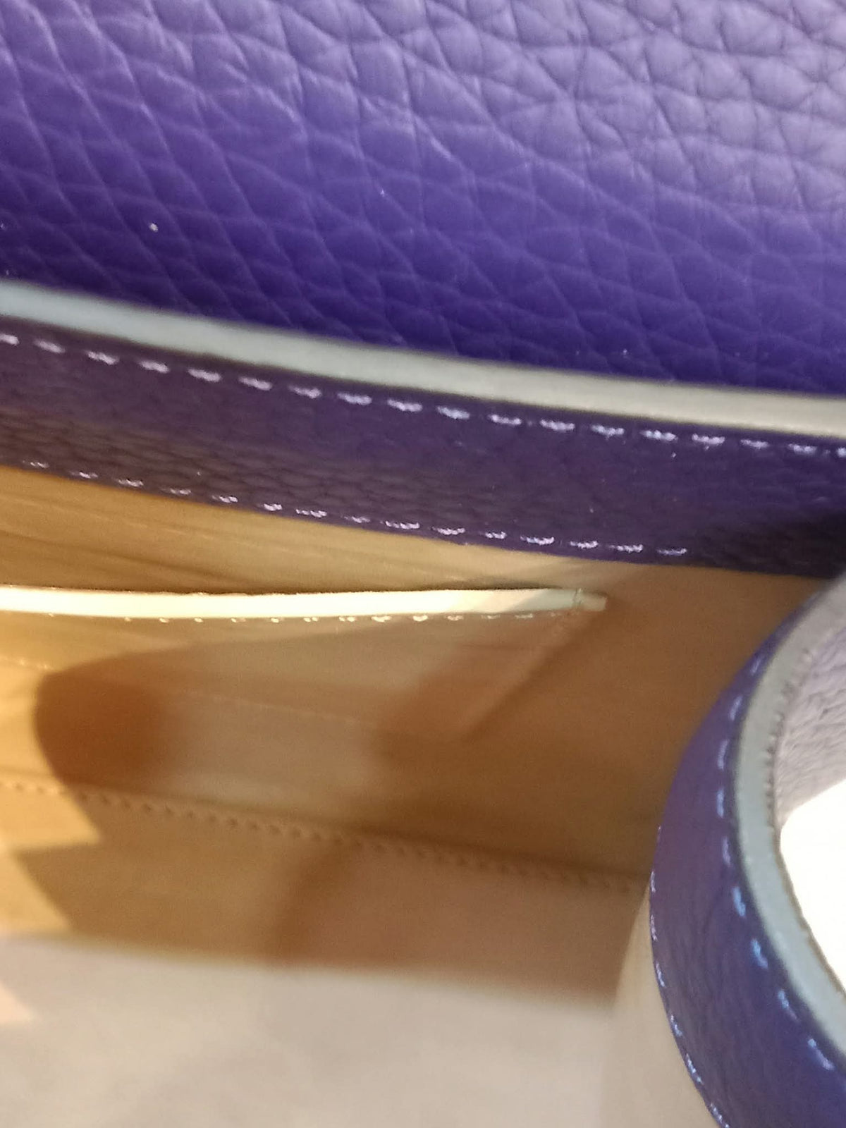 Moynat Rejane Purple Leather Bag