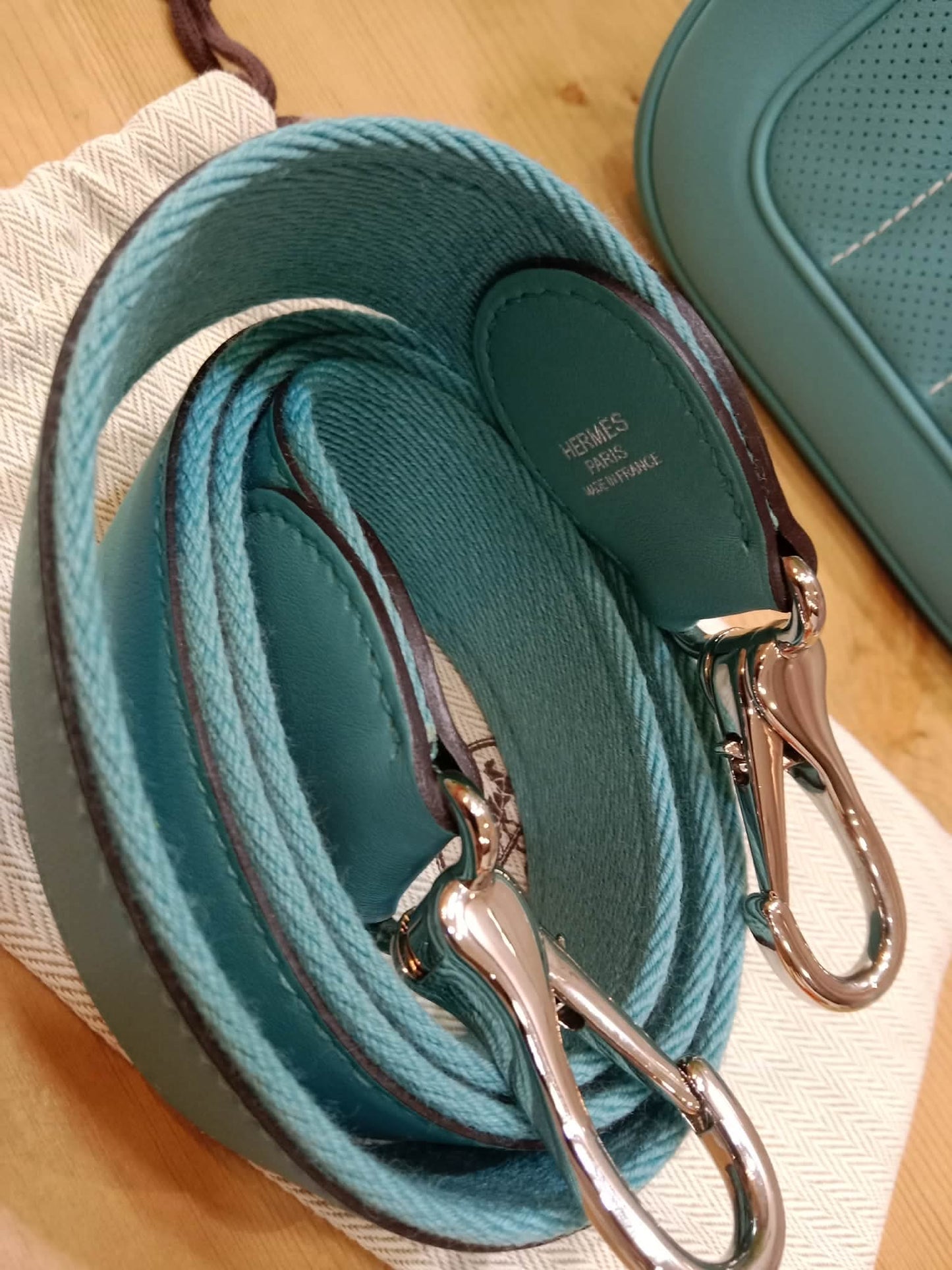 Hermes Berlin Mini Bleu Atoll Swift Stamp T 2015