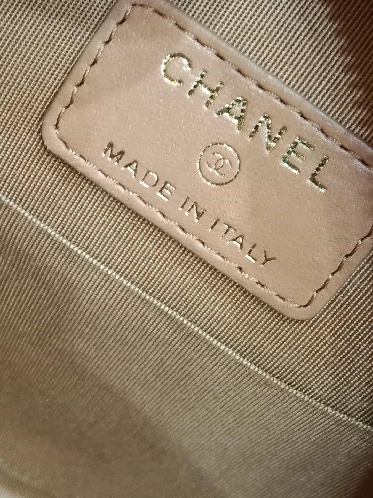 Chanel 21P Round Clutch Lambskin with Multicolor Ribbon-Woven Chain Strap Caramel Series 30