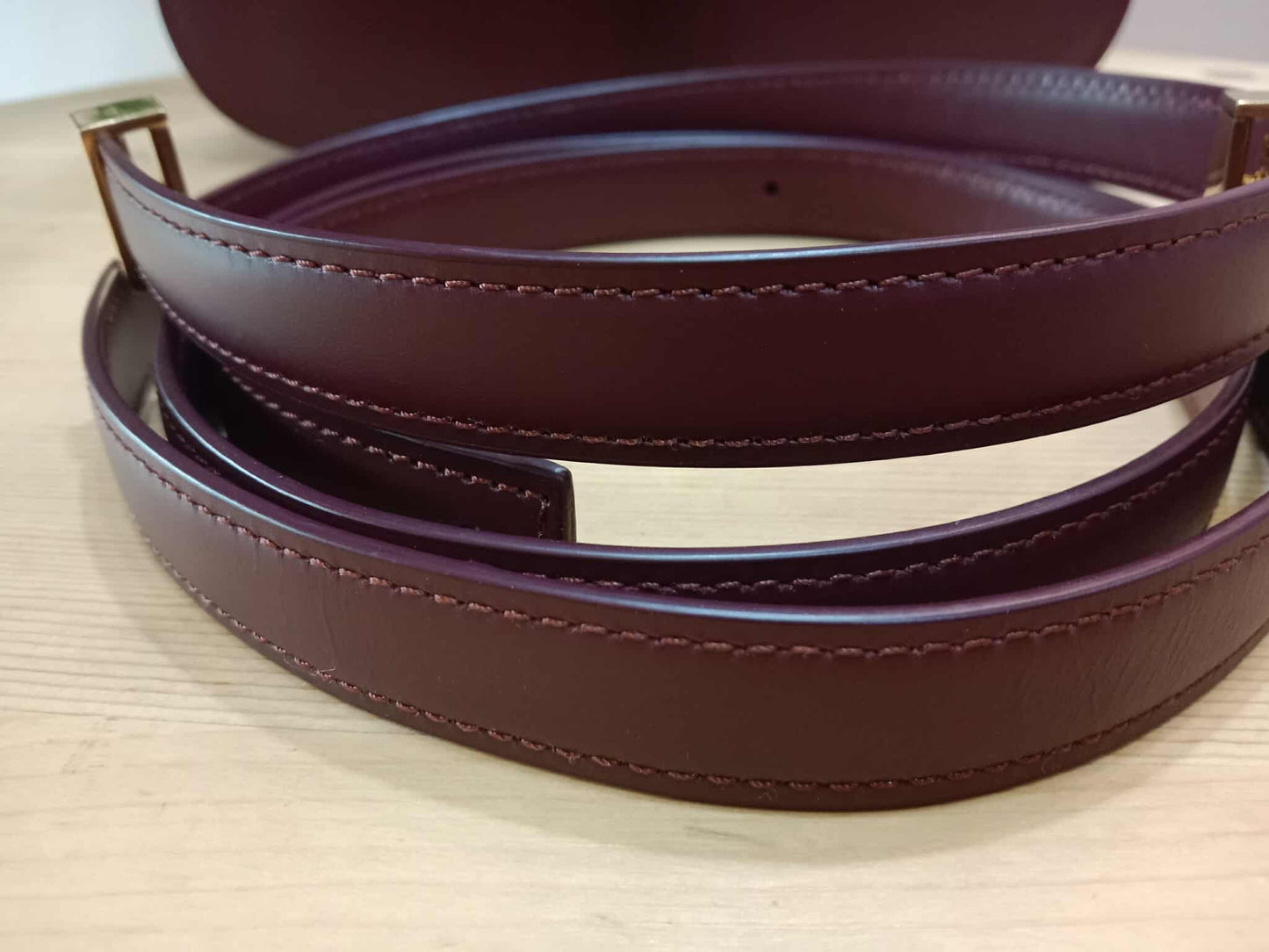 Celine Medium Classic Box Bag In Burgundy Calfskin Leather