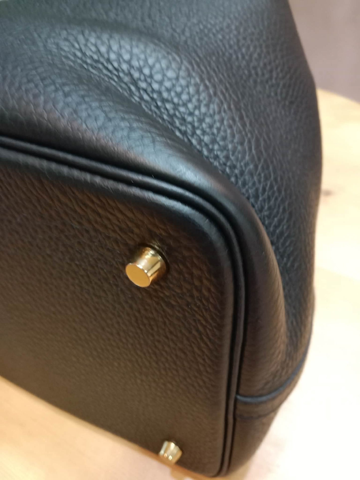 Hermes Picotin 22 Noir Clemence Stamp U 2022