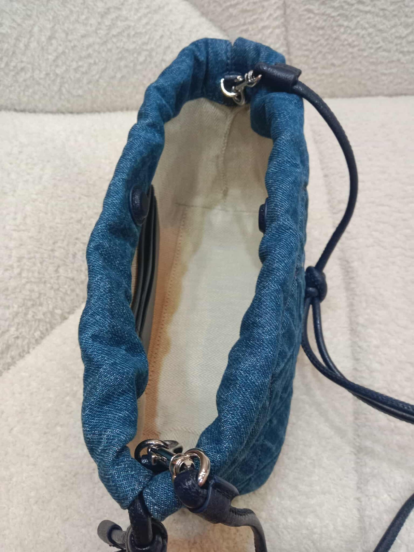 Tory Burch Denim Blue Quilted Bag