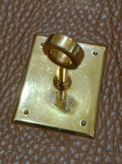 Hermes Birkin 30 Gold on Gold Clemence Stamp E Square 2001