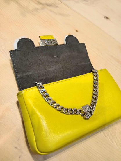 Fendi Monster Baguette Leather and Fur Micro