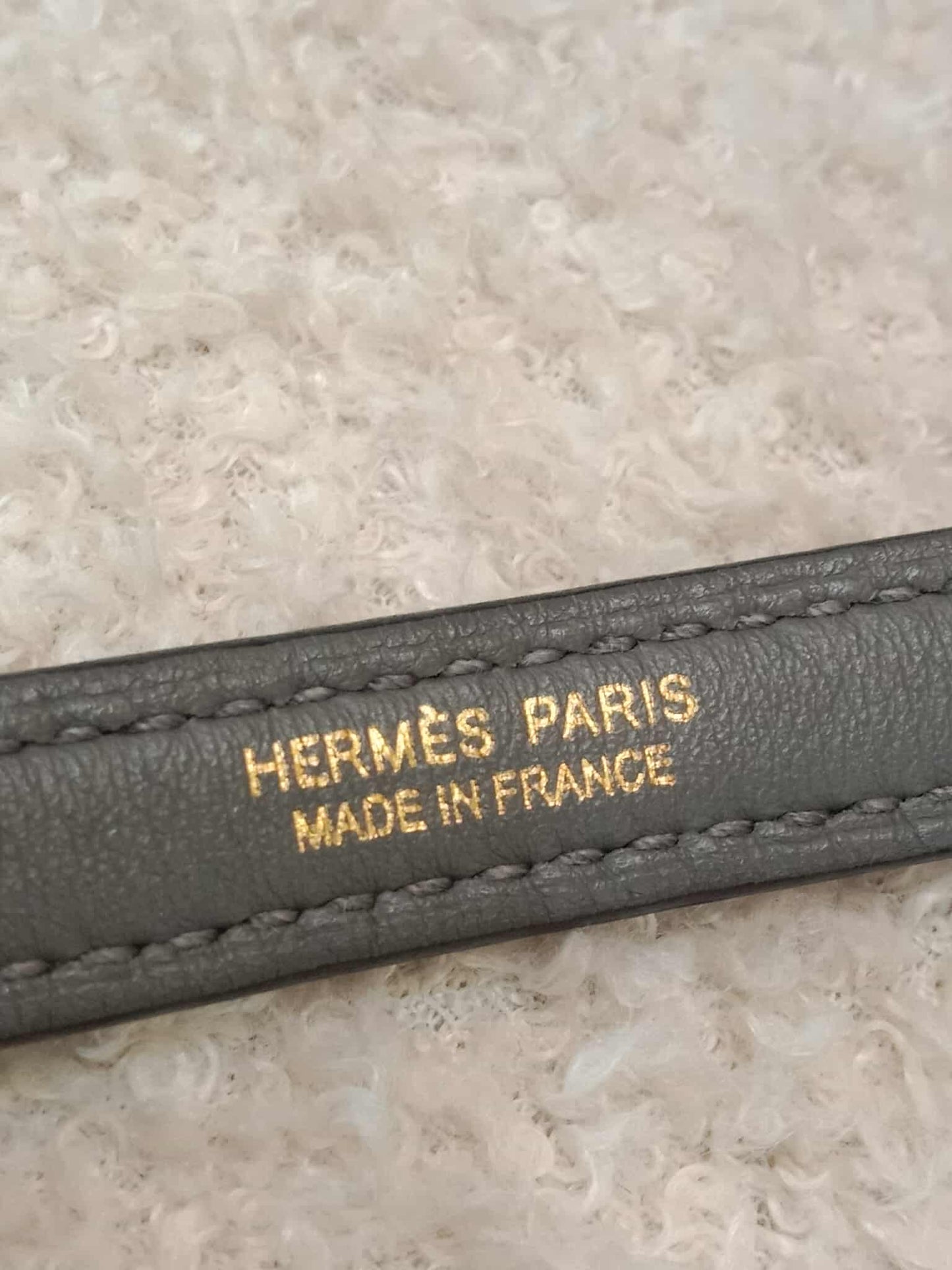 Hermes Mini 24/24 Gris Meyer Evercolor Stamp U 2022