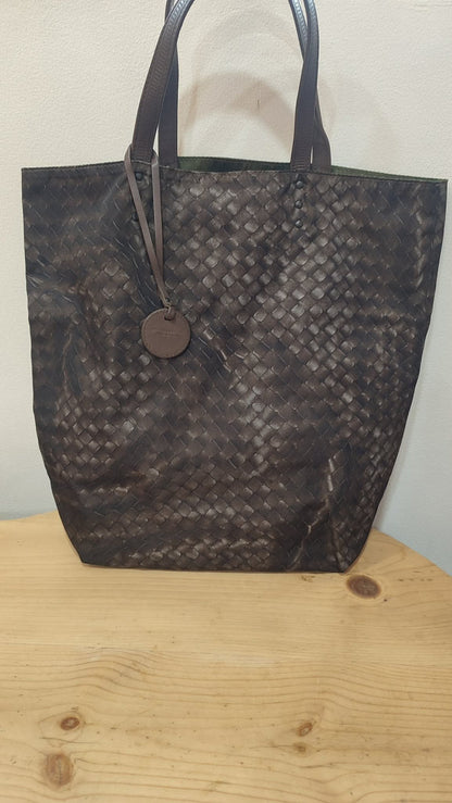 Bottega Veneta Nylon Tote Bag Brown